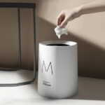 Nordic style double layer trash can